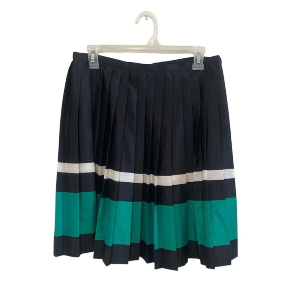 Claudie Pierlot Pleated Skirt Size 38 US Medium Green Black White Casual - Picture 1 of 10